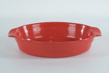 Load image into Gallery viewer, Red Stoneware Baking Dish – Made in Portugal – 12" x 7.5" Oval Baker with Handles