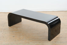 Load image into Gallery viewer, Postmodern Black Lacquer Waterfall Coffee Table Bench 46 Inch