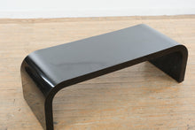 Load image into Gallery viewer, Postmodern Black Lacquer Waterfall Coffee Table Bench 46 Inch
