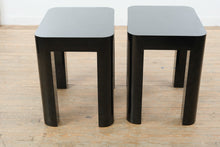 Load image into Gallery viewer, Pair Postmodern Black Side Tables with Curved Legs 24.5 Inch