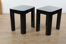Load image into Gallery viewer, Pair Postmodern Black Side Tables with Curved Legs 24.5 Inch