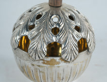 Load image into Gallery viewer, Mid Century Modern Silverplate Pierced Lidded Potpourri Box Brass Lined