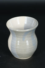 Load image into Gallery viewer, Signed Marilyn Palsha Studio Pottery Vase – NC Artist, Swirled Blue & Gray Glaze