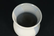 Load image into Gallery viewer, Signed Marilyn Palsha Studio Pottery Vase – NC Artist, Swirled Blue & Gray Glaze
