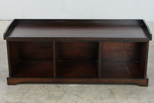 Load image into Gallery viewer, Pottery Barn Samantha Bench with Cubbies in Mahogany Finish