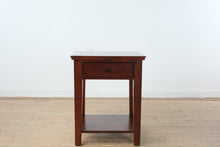 Load image into Gallery viewer, Pottery Barn Wood Side Table One Drawer Nightstand Shelf End Table