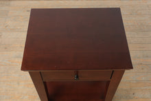 Load image into Gallery viewer, Pottery Barn Wood Side Table One Drawer Nightstand Shelf End Table