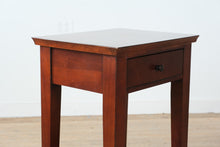 Load image into Gallery viewer, Pottery Barn Wood Side Table One Drawer Nightstand Shelf End Table