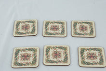 Load image into Gallery viewer, Pimpernel Christmas Holly Cork Back Coasters Set of 6 England