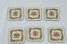 Load image into Gallery viewer, Pimpernel Christmas Holly Cork Back Coasters Set of 6 England