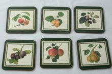 Load image into Gallery viewer, Pimpernel Pomona Fruit Cork Back Coasters Set of 6 England