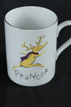 Load image into Gallery viewer, Pottery Barn Reindeer Prancer Mug Holiday Christmas Coffee Cup