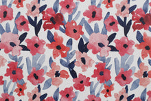 Load image into Gallery viewer, Printed Flowers on Canvas - 18" x 18"