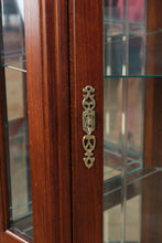 Load image into Gallery viewer, Pulaski Cherry Corner Curio Cabinet with Glass Shelves and Light