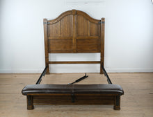 Load image into Gallery viewer, Pulaski Furniture Queen Oak Bed with Bench Footboard