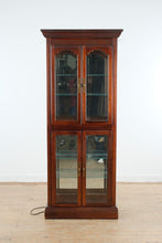 Load image into Gallery viewer, Pulaski Cherry Curio Cabinet Lighted Glass Display 5 Shelf