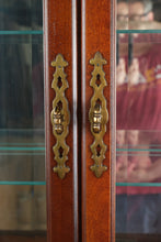 Load image into Gallery viewer, Pulaski Cherry Curio Cabinet Lighted Glass Display 5 Shelf