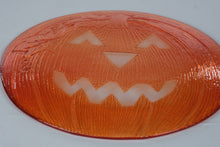 Load image into Gallery viewer, Vintage LE Smith Style Orange Glass Jack O Lantern Pumpkin Halloween Platter 13 Inch