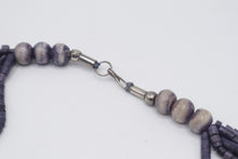Load image into Gallery viewer, Purple Multi Strand Beaded Necklace Silver Tone Tribal Boho Statement Jewelry
