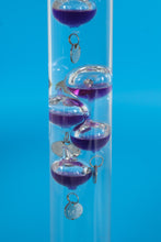 Load image into Gallery viewer, Galileo Thermometer – Small Glass Temperature Gauge with Purple Floating Bulbs