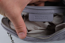 Load image into Gallery viewer, Michael Kors Quilted Leather Crossbody Bag Lavender Silver Chain