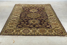 Load image into Gallery viewer, Hand Knotted Wool Area Rug Rare Purple Floral Persian Style 70 x 108