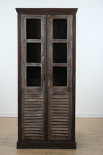 Load image into Gallery viewer, Rustic Purple Wood Cabinet – 85.5" Tall