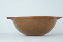 Load image into Gallery viewer, Pyrex Early American Cinderella Mixing Bowl Set 4 Piece Brown Gold 441 442 443 444