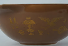 Load image into Gallery viewer, Pyrex Early American Cinderella Mixing Bowl Set 4 Piece Brown Gold 441 442 443 444