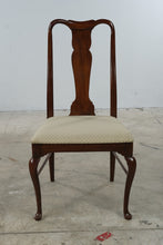 Load image into Gallery viewer, Queen Anne Style Mahogany Dining Side Chair Upholstered Seat