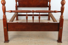 Load image into Gallery viewer, Cherry Queen Anne Four Poster Queen Bed with Twisted Posts
