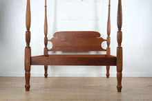 Load image into Gallery viewer, Queen Size Wheat and Spiral Carved Bed – Solid Wood