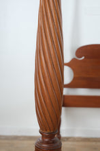 Load image into Gallery viewer, Queen Size Wheat and Spiral Carved Bed – Solid Wood