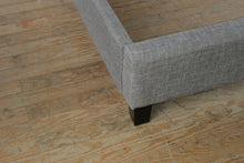 Load image into Gallery viewer, Gray Upholstered Tufted Queen Bed Frame
