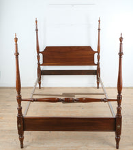 Load image into Gallery viewer, Mahogany Four Poster Bed Queen Size Traditional Turned Post Bed Frame