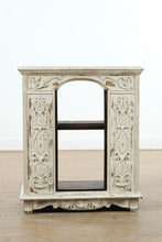 Load image into Gallery viewer, Vintage Radio Cabinet Painted Distressed Console Accent Table Storage Cabinet