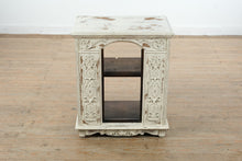 Load image into Gallery viewer, Vintage Radio Cabinet Painted Distressed Console Accent Table Storage Cabinet
