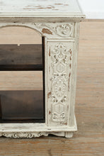 Load image into Gallery viewer, Vintage Radio Cabinet Painted Distressed Console Accent Table Storage Cabinet