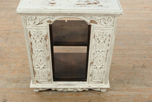 Load image into Gallery viewer, Vintage Radio Cabinet Painted Distressed Console Accent Table Storage Cabinet
