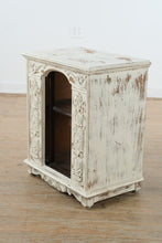 Load image into Gallery viewer, Vintage Radio Cabinet Painted Distressed Console Accent Table Storage Cabinet