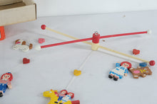 Load image into Gallery viewer, Vintage Knickerbocker Raggedy Ann and Andy Musical Crib Mobile Hand Painted Wood