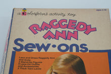 Load image into Gallery viewer, Raggedy Ann Sew•ons Vintage Activity Toy by Colorforms