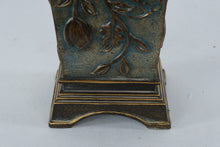 Load image into Gallery viewer, Embossed Floral Bronze Table Lamp with Cream Shade – 30" Tall