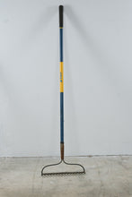 Load image into Gallery viewer, Jackson Steel Bow Rake Blue Yellow Fiberglass Handle 16 Tine Garden Tool