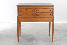 Load image into Gallery viewer, Rare Slant Top Oak Spool Desk