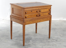 Load image into Gallery viewer, Rare Slant Top Oak Spool Desk