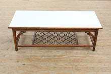 Load image into Gallery viewer, Rattan Coffee Table with White Laminate Top