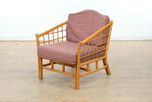 Load image into Gallery viewer, Rattan Lounge Chair with Lattice Sides and Upholstered Cushions