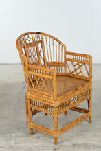 Load image into Gallery viewer, Vintage Bamboo and Cane Lounge Chair Asian Style Armchair