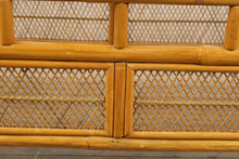 Load image into Gallery viewer, Vintage Rattan and Wicker Coffee Table with Glass Top